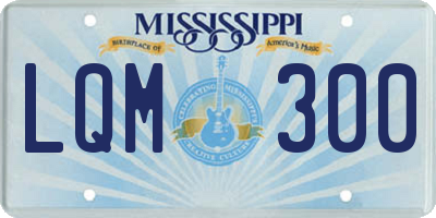 MS license plate LQM300