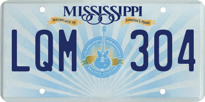MS license plate LQM304