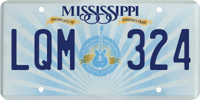 MS license plate LQM324