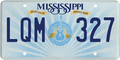 MS license plate LQM327