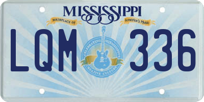 MS license plate LQM336