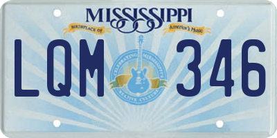 MS license plate LQM346