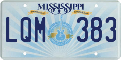 MS license plate LQM383