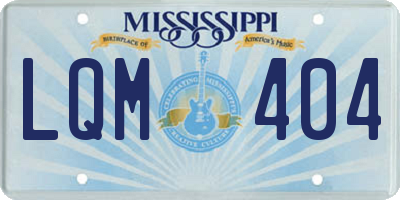 MS license plate LQM404