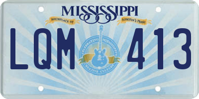 MS license plate LQM413