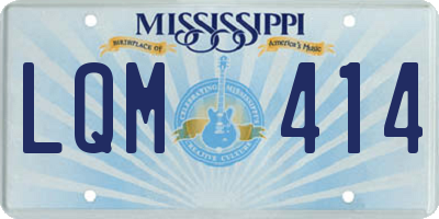 MS license plate LQM414