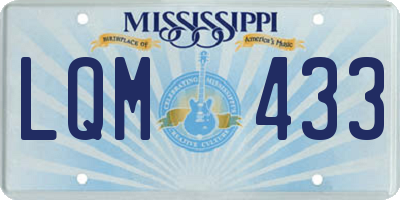 MS license plate LQM433