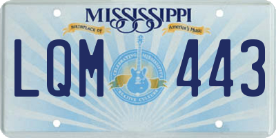 MS license plate LQM443
