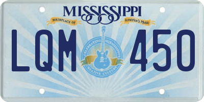 MS license plate LQM450