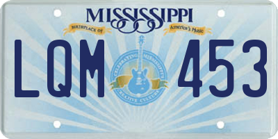 MS license plate LQM453
