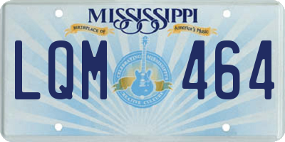 MS license plate LQM464