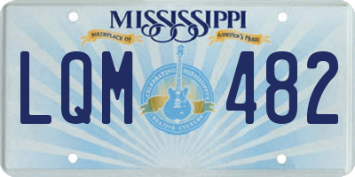 MS license plate LQM482