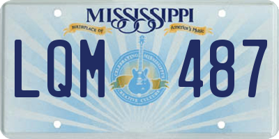 MS license plate LQM487