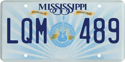 MS license plate LQM489