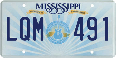MS license plate LQM491