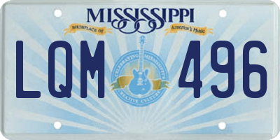 MS license plate LQM496