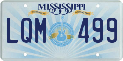 MS license plate LQM499