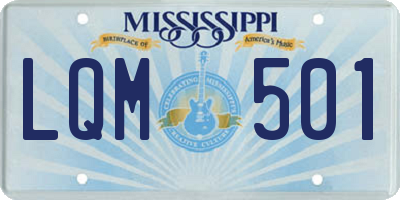 MS license plate LQM501