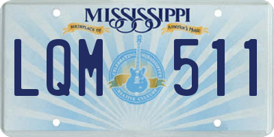MS license plate LQM511