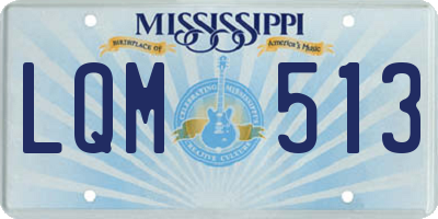 MS license plate LQM513