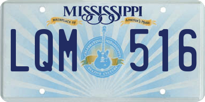 MS license plate LQM516