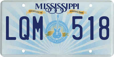 MS license plate LQM518