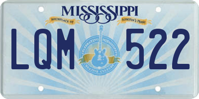 MS license plate LQM522