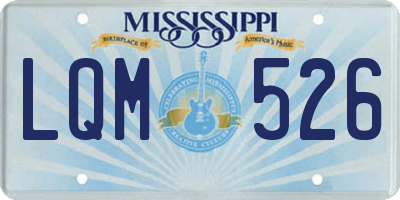 MS license plate LQM526