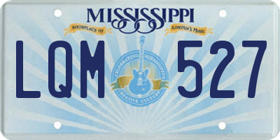 MS license plate LQM527
