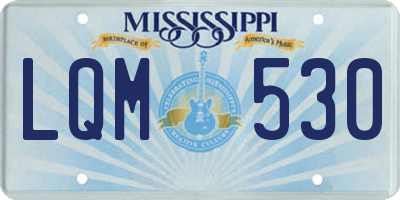 MS license plate LQM530