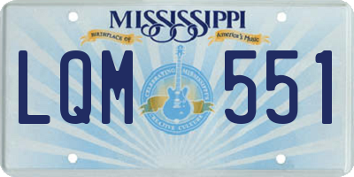 MS license plate LQM551
