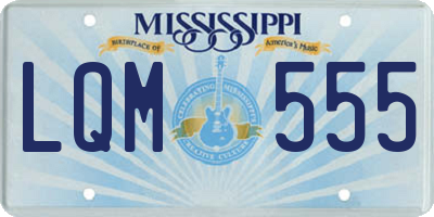 MS license plate LQM555