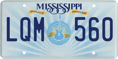 MS license plate LQM560