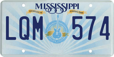 MS license plate LQM574