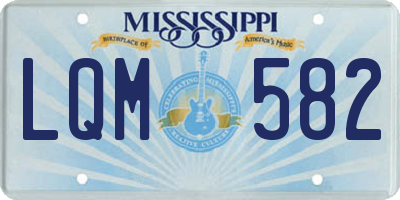 MS license plate LQM582