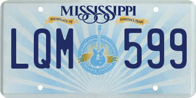 MS license plate LQM599