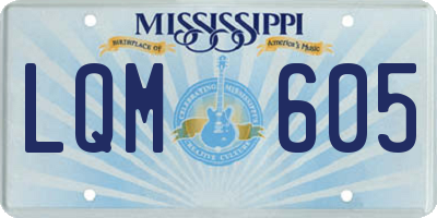 MS license plate LQM605