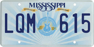MS license plate LQM615