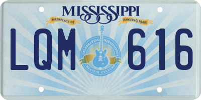 MS license plate LQM616