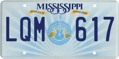 MS license plate LQM617