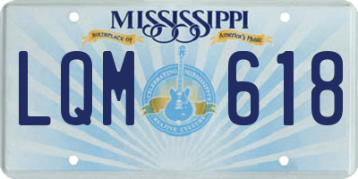 MS license plate LQM618