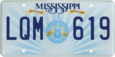 MS license plate LQM619