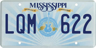 MS license plate LQM622