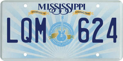 MS license plate LQM624