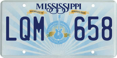 MS license plate LQM658