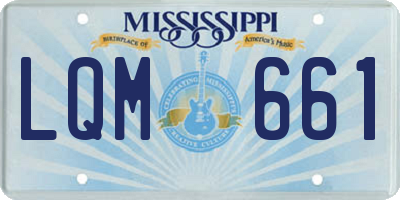 MS license plate LQM661