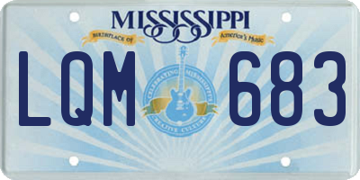 MS license plate LQM683