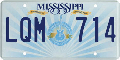 MS license plate LQM714