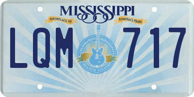 MS license plate LQM717