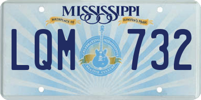 MS license plate LQM732